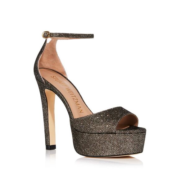 STUART WEITZMAN Shoes - STUART WEITZMAN Womens Brown 1-1/2" Platform Stiletto Heeled Sandal 9 B